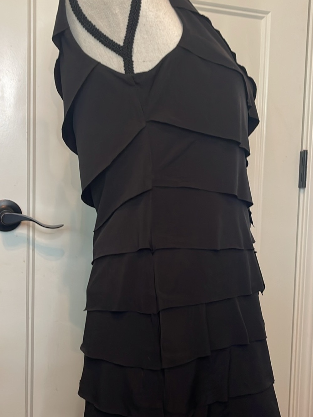 Ruby Rox Black One-Shoulder Layered Ruffle Dress - Picture 2 of 6